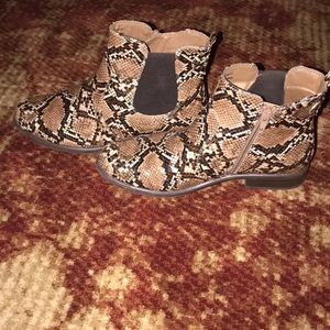 Snake Print Booties
